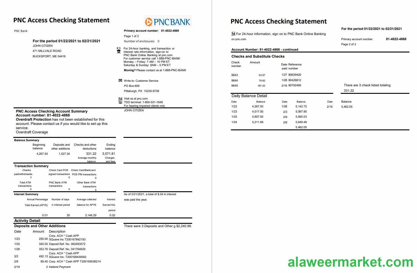 USA PNC 2 pages excel pdf